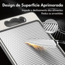 Tábua Antibacteriana Inox Dupla Face Com Afiador