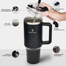 CrownCup™ – Copo Térmico Inox 304 1200ml | 24h Gelado · 12h Quente