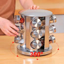 GiroLux 360™ – Organizador de Temperos em Inox com 12 Potes