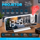 TimeLux™ – Relógio Projetor de Hora LED Espelhado | Alarme · USB · Hora no Teto · Cabeceira