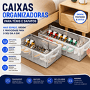 SnapBox™ – Caixa Organizadora para Tênis e Sapatos | Tampa Flip · Empilhável
