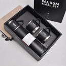 Kit Térmico Premium 500ml com 3 Copos Inoxidáveis Isolados