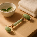 Rolo Massageador Pedra De Jade + Placa Gua Sha