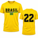Camiseta 22Brasil™ Unissex — Algodão Confortável com Estampa Brasil e Número 22