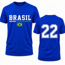 Camiseta 22Brasil™ Unissex — Algodão Confortável com Estampa Brasil e Número 22