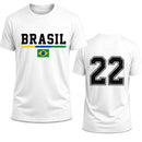 Camiseta 22Brasil™ Unissex — Algodão Confortável com Estampa Brasil e Número 22