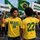 Camiseta 22Brasil™ Unissex — Algodão Confortável com Estampa Brasil e Número 22