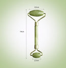 Rolo Massageador Pedra De Jade + Placa Gua Sha