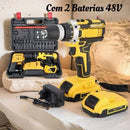 PowerDrill Xtreme™ – Parafusadeira e Furadeira 48V com 2 Baterias, Maleta e Acessórios