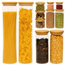 BambooStore™ – Kit 11 Potes Herméticos de Vidro com Tampa de Bambu | Menos de R$ 28 Cada