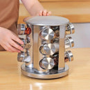 GiroLux 360™ – Organizador de Temperos em Inox com 12 Potes